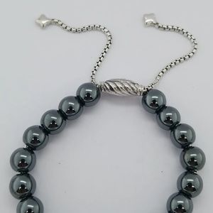 David Yurma  Spiritual Bead Beaded hematite, adjustable.